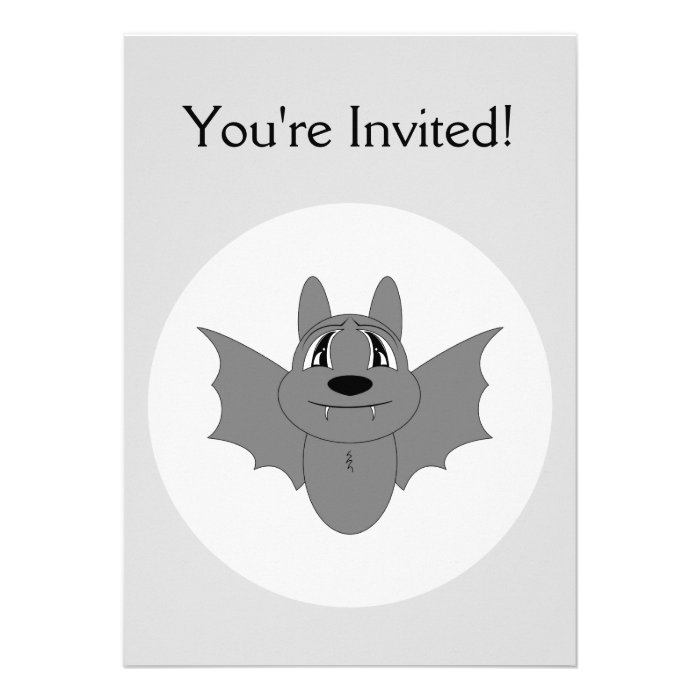 Cute Little Bat Custom Invite