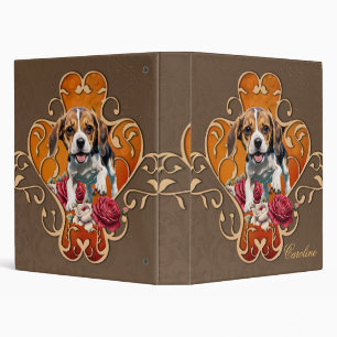 Cute little Beagle.  3 Ring Binder