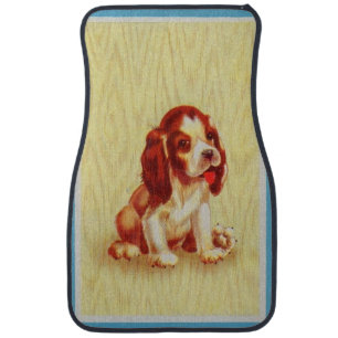 cute little beagle puppy car mat