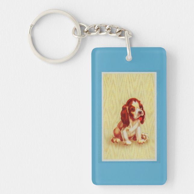 cute little beagle puppy keychain (Front)