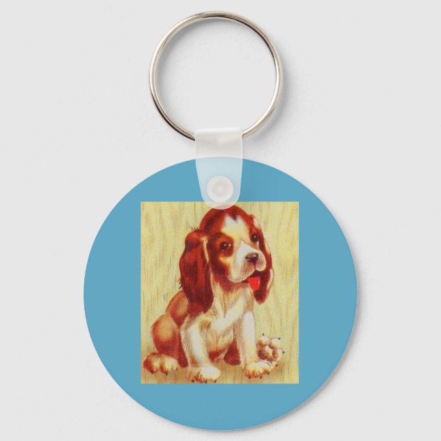 cute little beagle puppy keychain (Front)