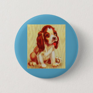 cute little beagle puppy pinback button