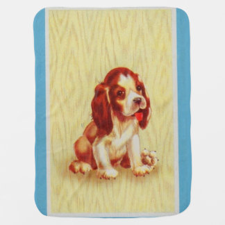 cute little beagle puppy print swaddle blanket