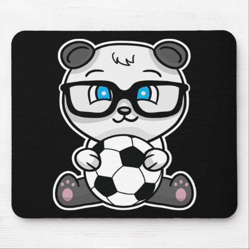 Cute Little Bear Panda Nerd Kawaii Gift Mouse Pad