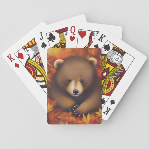 Cute Little Bear Playing Card