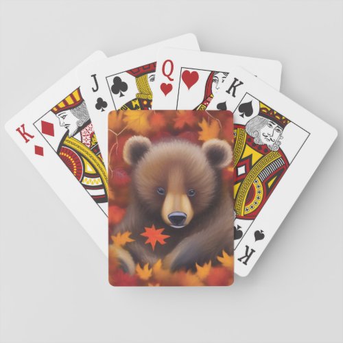 Cute Little Bear Playing Card