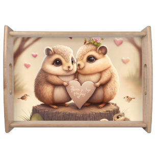 Cute little bears cartoon serving tray
