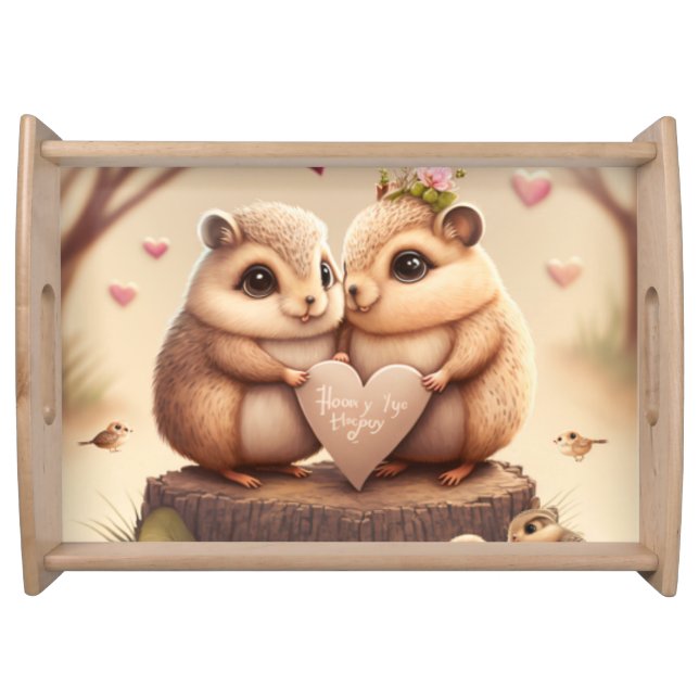 Cute little bears cartoon     serving tray (Front)