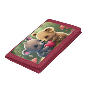 Cute little bears cartoon tri-fold wallet