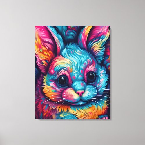 Cute little beautiful chinchilla  canvas print