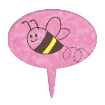 Cute Little Bee Flying Pink Watercolor Baby Shower