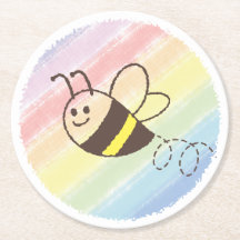 Cute Little Bee Flying Watercolor Baby Shower