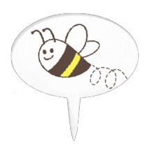 Cute Little Bee Flying White Baby Shower