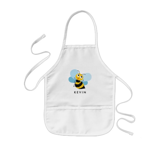 Cute Little BEE Personalized Kids' Apron (Front)