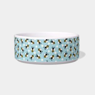 Cute little bees and daisy flowers pattern bowl