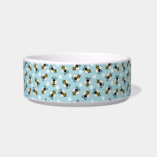 Cute little bees and daisy flowers pattern bowl