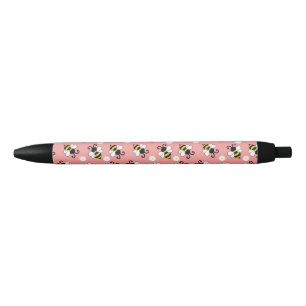 Cute little bees and daisy flowers pattern pen