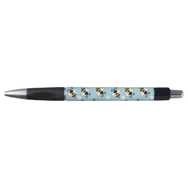 Cute little bees and daisy flowers pattern  pen (Front)