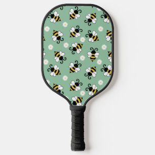 Cute little bees and daisy flowers pattern pickleball paddle