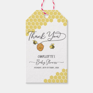 Cute Little Bees Honeycomb Baby Shower Gift Tags