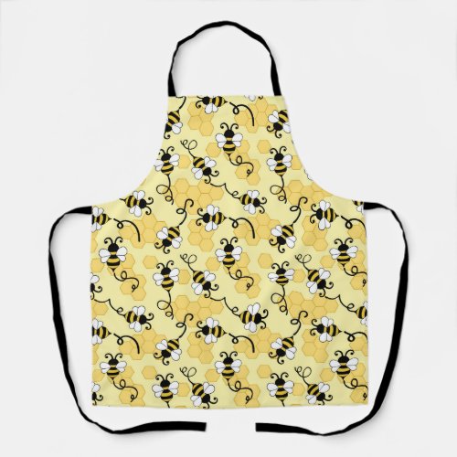 Cute little bees pattern apron