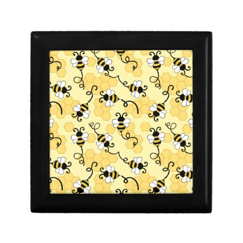 Cute little bees pattern gift box