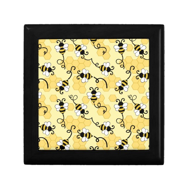 Cute little bees pattern gift box (Front)