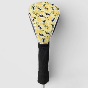Cute little bees pattern golf head cover