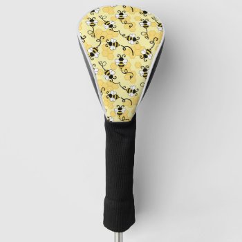 Cute Little Bees Pattern Golf Head Cover by BattaAnastasia at Zazzle