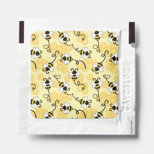 Cute little bees pattern hand sanitizer packet