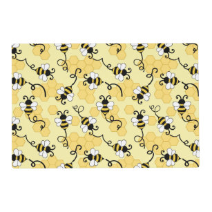 Cute little bees pattern placemat