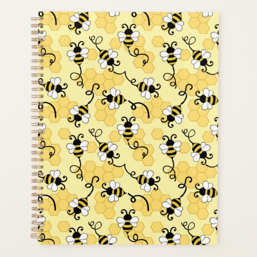 Cute little bees pattern planner