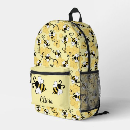 Cute little bees pattern  printed backpack