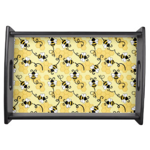 Cute little bees pattern serving tray