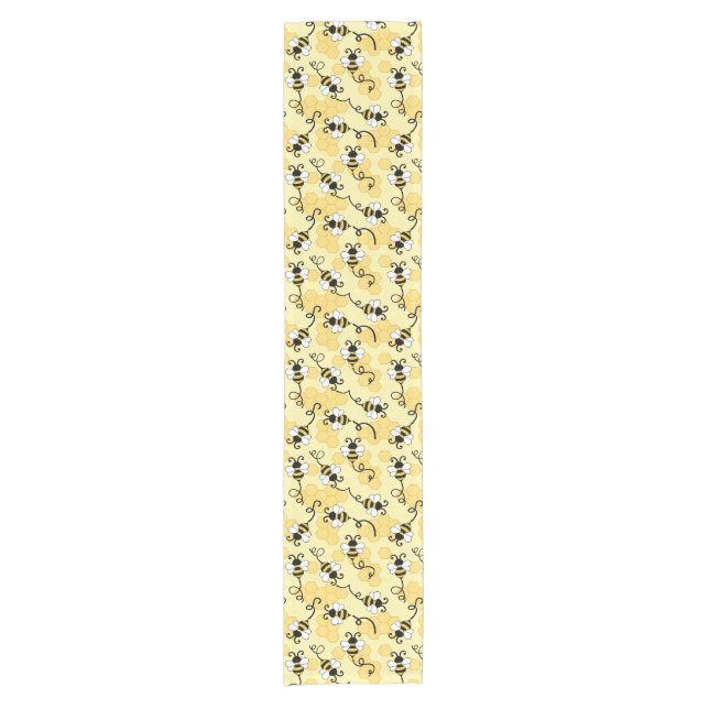 Cute little bees pattern short table runner (Front)