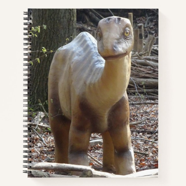 Cute Little Beige Dinosaur Notebook (Front)