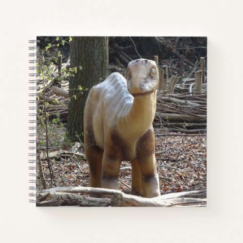 Cute Little Beige Dinosaur Square Notebook