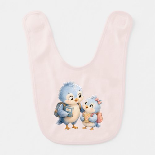 Cute Little Bird Brother Baby Feeding Bib