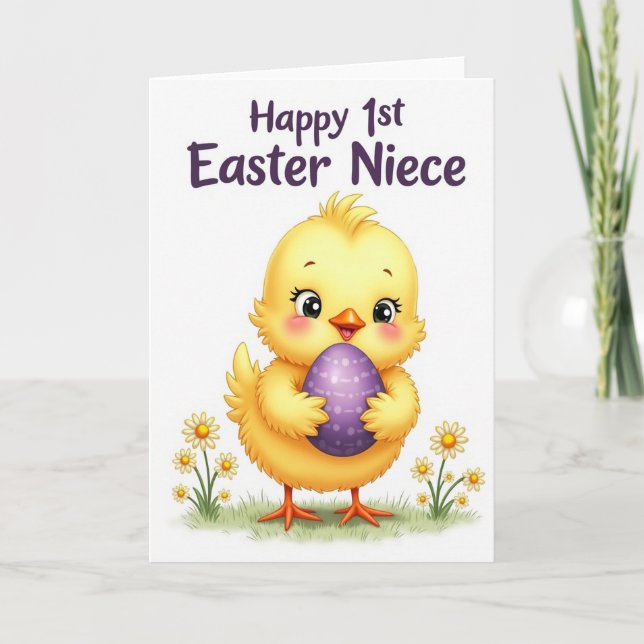 Cute Little Bird Festive Card (Front)
