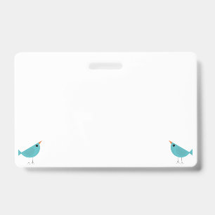 Cute little blue bird badge