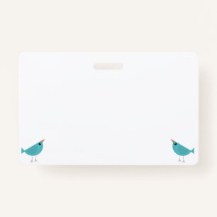 Cute little blue bird badge