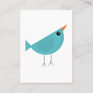 Cute little blue bird business card