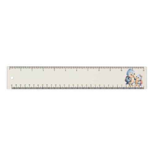 Cute Little Blue Birds Measuring Ruler