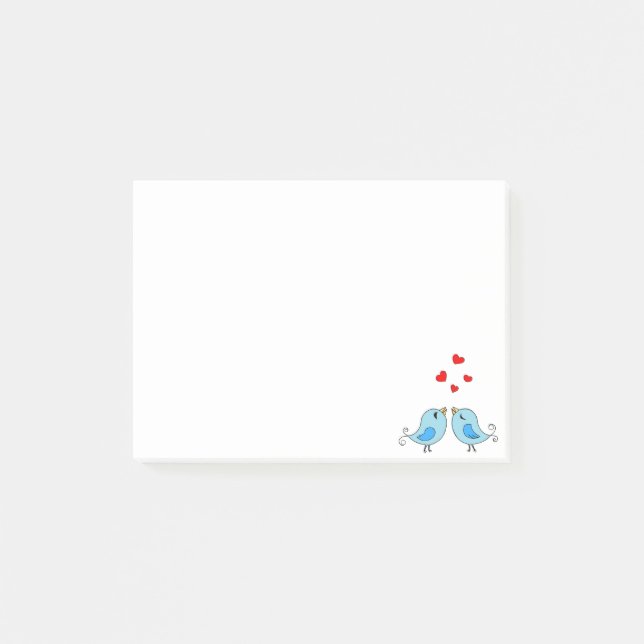 Cute little blue birds Things To Do Notes (Front)