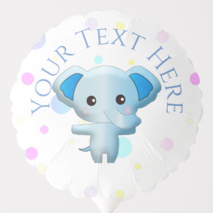 Cute Little Blue Boy Elephant Balloon