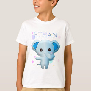 Cute Little Blue Boy Elephant T-Shirt