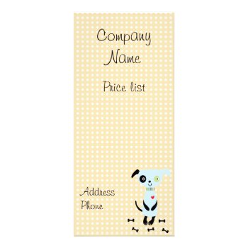 Cute Little Blue Dog Price Cards by DoggieAvenue at Zazzle