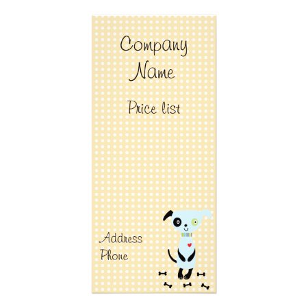 Cute Little Blue Dog Price Cards