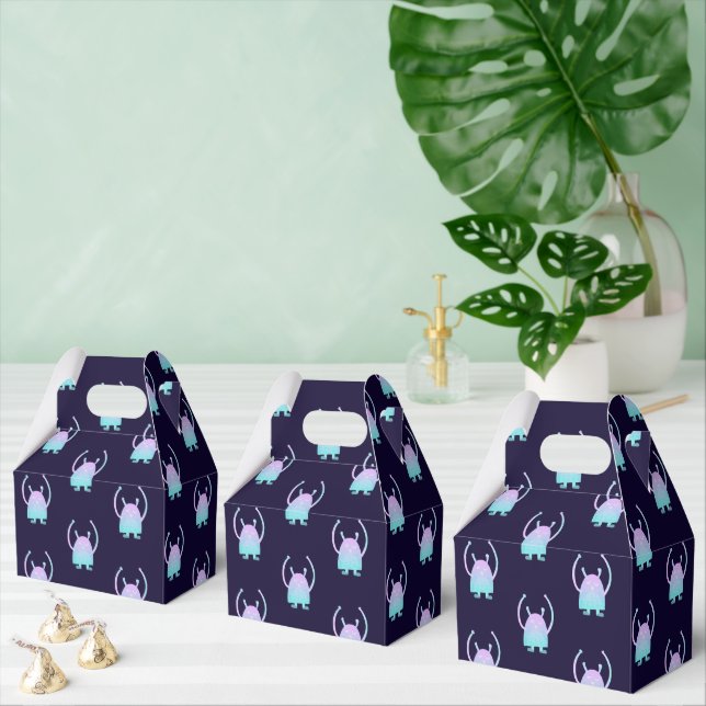 Cute Little Blue Monster Favor Boxes (Multiple)