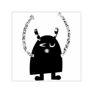 Cute Little Blue Monster Self-inking Stamp